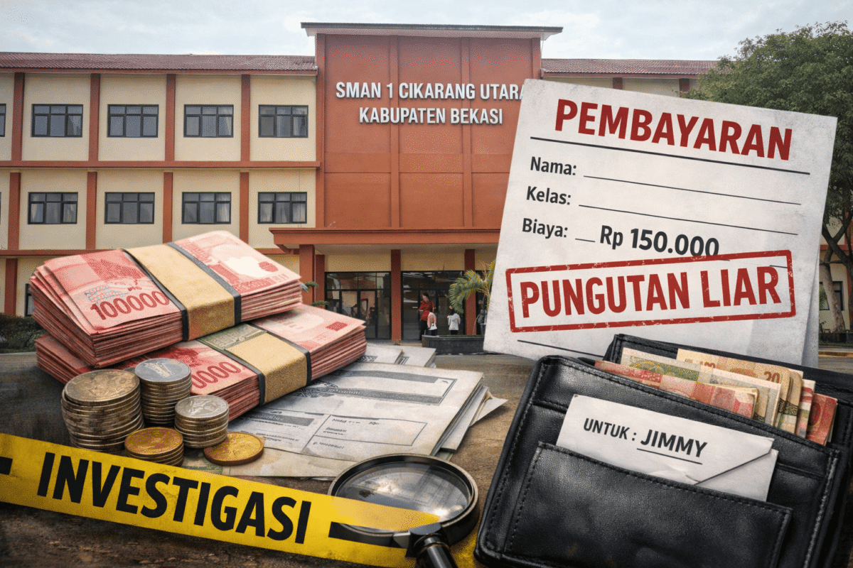 Ilustrasi Pungli Sma N 1 Cikarang Utara