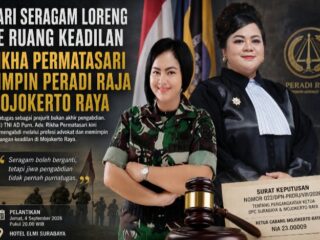 Dari Seragam Loreng Ke Ruang Keadilan, Rikha Permatasari Pimpin Peradi Raja Mojokerto Raya